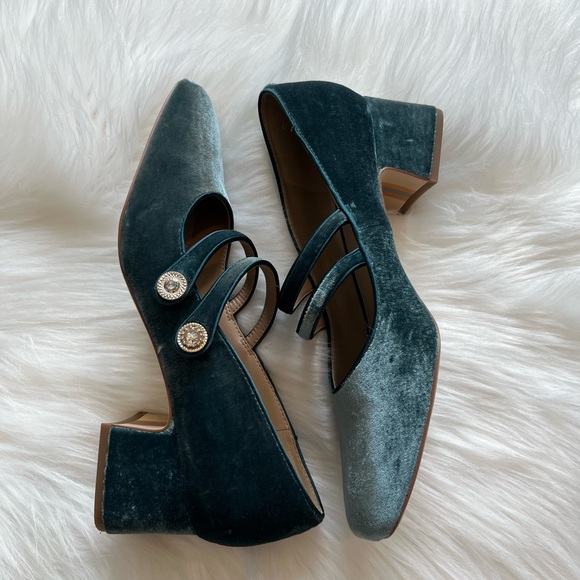 Sam Edelman Tahira Block Heel Mary Jane Teal Size 8.5 - Picture 3 of 8